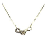 JZWCHQ Pavé Crystal Infinity Figure Collier pour femmes Accessoires de bijoux de mariage fabriqués en Chine