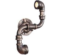 JZWCHQ Pipe d'eau Antique Lampe à paroi Double tête LED Éclairage rétro Industriel Iron Iron Murce Murce 3W Huile frottée en Bronze Lumière Murale pour Le Couloir du Couloir du Couloir du Couloir