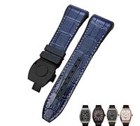 JZWCHQ Pour Franck Muller Watch Band 28 mm Cowhide Silicone Watch Strap Nylon Rubber Boucle de boucle pliante pour le bracelet pour hommes