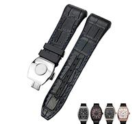 JZWCHQ Pour Franck Muller Watch Band 28 mm Cowhide Silicone Watch Strap Nylon Rubber Boucle de boucle pliante pour le bracelet pour hommes