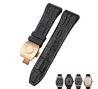 JZWCHQ Pour Franck Muller Watch Band 28 mm Cowhide Silicone Watch Strap Nylon Rubber Boucle de boucle pliante pour le bracelet pour hommes