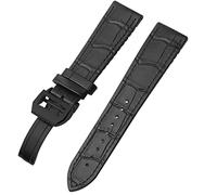 JZWCHQ Pour IWC Bertofino Pilot Mark 20mm 22 mm Band Alligator Alligateur en cuir authentique Silicone en caoutchouc Solet Watch