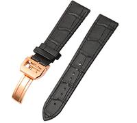 JZWCHQ Pour IWC Bertofino Pilot Mark 20mm 22 mm Band Alligator Alligateur en cuir authentique Silicone en caoutchouc Solet Watch