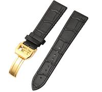 JZWCHQ Pour IWC Bertofino Pilot Mark 20mm 22 mm Band Alligator Alligateur en cuir authentique Silicone en caoutchouc Solet Watch