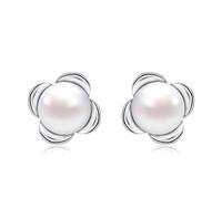 JZWCHQ Pour les femmes, des boucles d'oreilles sauvages simples de fleurs sterling, photo couleur,