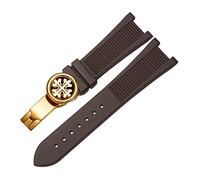 JZWCHQ Pour PP Patek Philippe Silicone Watch Belt 5711 5712G Nautilus Watch Strap Interface spéciale 25 mm * 13 mm WatchBand