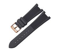 JZWCHQ Pour PP Patek Philippe Silicone Watch Belt 5711 5712G Nautilus Watch Strap Interface spéciale 25 mm * 13 mm WatchBand