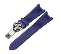 JZWCHQ Pour PP Patek Philippe Silicone Watch Belt 5711 5712G Nautilus Watch Strap Interface spéciale 25 mm * 13 mm WatchBand