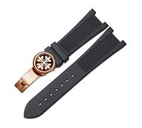 JZWCHQ Pour PP Patek Philippe Silicone Watch Belt 5711 5712G Nautilus Watch Strap Interface spéciale 25 mm * 13 mm WatchBand