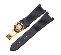 JZWCHQ Pour PP Patek Philippe Silicone Watch Belt 5711 5712G Nautilus Watch Strap Interface spéciale 25 mm * 13 mm WatchBand