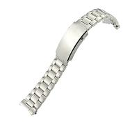 JZWCHQ Pour sangle 600 GMT Silver Solid Strap Men Watchband 21mm 904L Bands de montre en acier inoxydable Sangle de montre