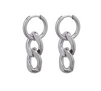 JZWCHQ Punk Big Chain Drop Slebing Small Hoop Ooy Eargs for Women Men Men en acier inoxydable Charmes à glands épais Dosting Huggie Hoops Cartilage hypoallergénique Fashion Personnalisé Y2K bijoux