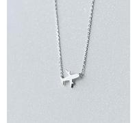 JZWCHQ Pure 925 Silver Silver mignon Colliers pendentifs avion Matt Plane pour femmes Colliers féminins