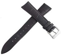 JZWCHQ Raymondweil 19 mm Bandon de montre en cuir noir avec boucle en acier inoxydable en argent v1.14