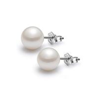 JZWCHQ Real Perfect Round Natural Natural Water Perle Stud Orees Orees for Women Jewelry with Pearl Home