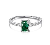 JZWCHQ RECORD RECTANGE RÉGLABLE RÉGLABLE ZIRCONIA 925 BAGNE DE PIELLE COLORFE