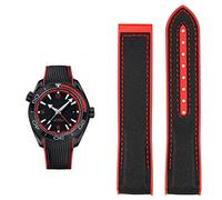 JZWCHQ Regarder Bracelet pour Omega 300 Seamaster 600 Planet Ocean Silicone Nylon Sangle Accessoires Watch Band Chain 20mm 22 mm ceinture