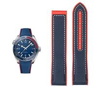 JZWCHQ Regarder Bracelet pour Omega 300 Seamaster 600 Planet Ocean Silicone Nylon Sangle Accessoires Watch Band Chain 20mm 22 mm ceinture