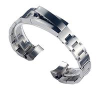 JZWCHQ Regarder des accessoires Band pour les montres Men Green Water Ghost Gmt Sub Watch Strap Bracelet de boucle en acier fin 20 mm 21 mm