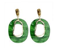 JZWCHQ Resin ovale Long Femme Mariage des bijoux de bijoux accessoires d'oreilles