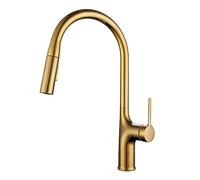 JZWCHQ Robinet de cuisine en laiton noir Robinet de cuisine Deux fonctions Poignée unique Mélangeur d'extraction Eau chaude et froide Robinets de retrait (Couleur : V62 Gun Gris)