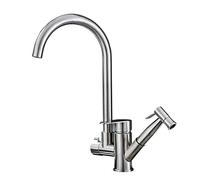JZWCHQ Robinet de cuisine Tire de la résistance multifonctionnelle à 360 degrés en acier inoxydable Home évier de cuisine robinet de cuisine