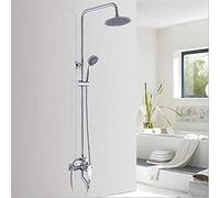 JZWCHQ Robinet de douche de 20,3 cm - Pomme de douche à effet pluie - Pulvérisateur de douche à main - Ensemble mitigeur de salle de bain
