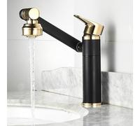 JZWCHQ Robinet de salle de bain, robinet d'évier de salle de bain, rotatif à 360 °, mélangeur de salle de bain moderne, robinet de lavabo, mélangeur à levier unique, installation à un trou