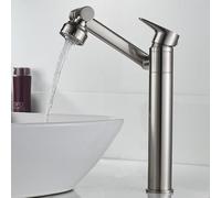 JZWCHQ Robinet de salle de bain, robinet d'évier de salle de bain, rotatif à 360 °, mélangeur de salle de bain moderne, robinet de lavabo, mélangeur à levier unique, installation à un trou