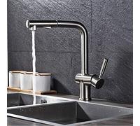 JZWCHQ Robinet d'évier de cuisine en nickel brossé robinet de salle de bain 2 modes de fonction