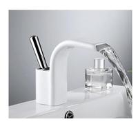 JZWCHQ Robinet pour lavabo de salle de bain robinets mélangeur à eau froide chaude pont pont monté de bain à trou de salle de bain chromée fini, installation facile