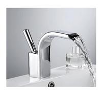 JZWCHQ Robinet pour lavabo de salle de bain robinets mélangeur à eau froide chaude pont pont monté de bain à trou de salle de bain chromée fini, installation facile