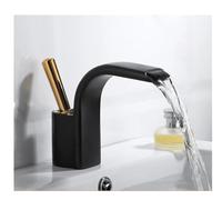 JZWCHQ Robinet pour lavabo de salle de bain robinets mélangeur à eau froide chaude pont pont monté de bain à trou de salle de bain chromée fini, installation facile