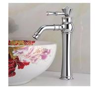 JZWCHQ Robinets de bassin Chrome Gold Deck Mounted Bathroom robinets Finish Black with Diamond High Room Wavier Robinet, Installation facile
