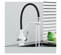 JZWCHQ Robinets de bassin noir mélangeur de bassin de bain robinet navire de salle de bain lavabo à eau mélangeur à eau appuyer sur le mélangeur d'eau chaude et à eau froide en or rose (or rose)