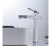 JZWCHQ Robinets de bassin Robinet de salle de bain en laiton Vessel lavabo mélangeur vanité robinet pivotant pont de couleurs blanches montées de couleurs
