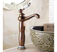 JZWCHQ Robinets d'évier, mélangeur d'eau de cuisine de cuivre à haute section Copper