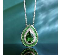 JZWCHQ Ruby Diamond Pendant 100% réel 925 Collier de pendentifs de mariage en argent pour femmes bijoux nuptiale