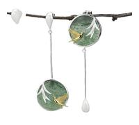 JZWCHQ S Boucles d'oreilles Stud - Asymétrie Swallow and Willow in Spring Wind Boucles d'oreilles, Bijoux Fins à la Main, for Women Girls Birthday Wedding Party Gift, Waterdrop UI
