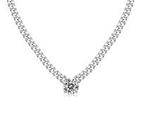 JZWCHQ S925 Collier Silver Moisanite Femmes Men D Couleur 1CT Collier Moisanite