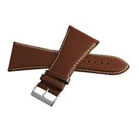 JZWCHQ Sangle de bande de montre en cuir marron de 38 mm de Locman avec boucle argentée