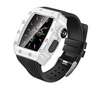 JZWCHQ Sangle de modification pour mod kit 45 44 mm 40mm 41 mm Cadre de pare-chocs Luxury Bandle de caoutchouc Iwatch Series 7 SE 6 5 4 3 Set