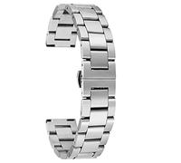 JZWCHQ Sangle de montre, 18/20/22 mm Bands de montre de boucle en acier solide en acier solide en argent avec bracelet à ressort de 2 paires