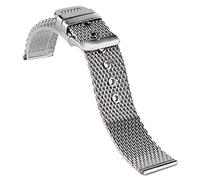 JZWCHQ Sangle de montre argent 20 mm / 22 mm / 24 mm en acier inoxydable à liaison solide bracelet Bandle de montre Bracelet Boucle de boucle de boucle de boucle