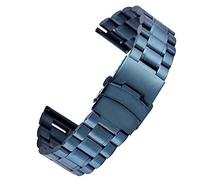 JZWCHQ Sangle de montre, étoile Bleu Bleu 18/20 / 22 mm en acier inoxydable Bande de montre Bouchette pliante Bande de surveillance en acier Bracelet de bracelet de bracele