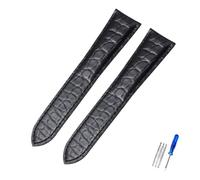 JZWCHQ Sangle en cuir compatible véritable groupe de montre brun noir pour hommes et femmes 16 18 20 22 24 mm