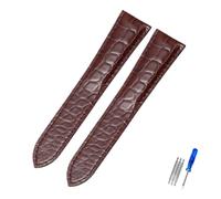 JZWCHQ Sangle en cuir compatible véritable groupe de montre brun noir pour hommes et femmes 16 18 20 22 24 mm