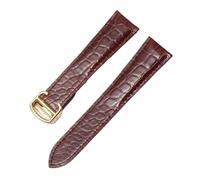 JZWCHQ Sangle en cuir compatible véritable groupe de montre brun noir pour hommes et femmes 16 18 20 22 24 mm