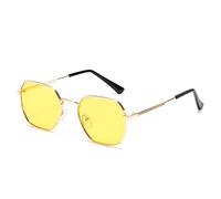 JZWCHQ Small Frame Hommes et Femmes Lunettes de Soleil Tendeaux de Conduite en Plein air UV400 Lunettes de Soleil (Couleur: E, Taille: 1)