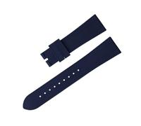 JZWCHQ Soft FluororBber Watch Band pour Tudor Strap M79360.M79363 Boucle de pliage en acier inoxydable Black Black 1958 GMT 41 mm PELAGOS 22 mm Extrémité plate